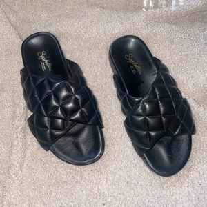 Seychelles wide awake leather slides